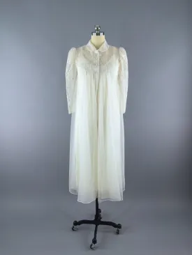 1960s Peignoir Set / Robe and Nightgown