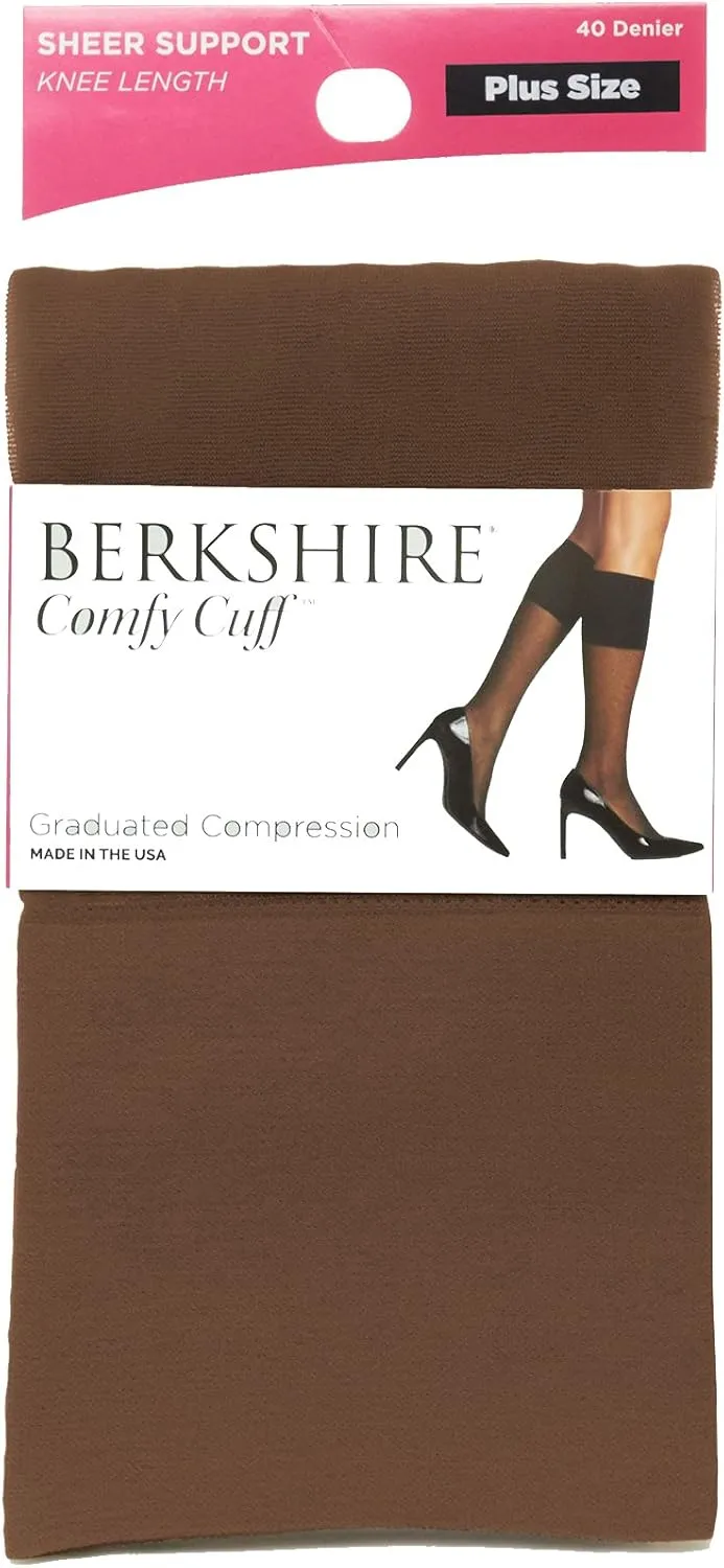 Berkshire Women's Plus Size Queen Sheer Graduated Compression Trouser Sock