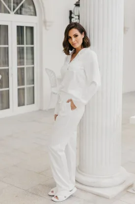 Blanche Long Satin PJ Set