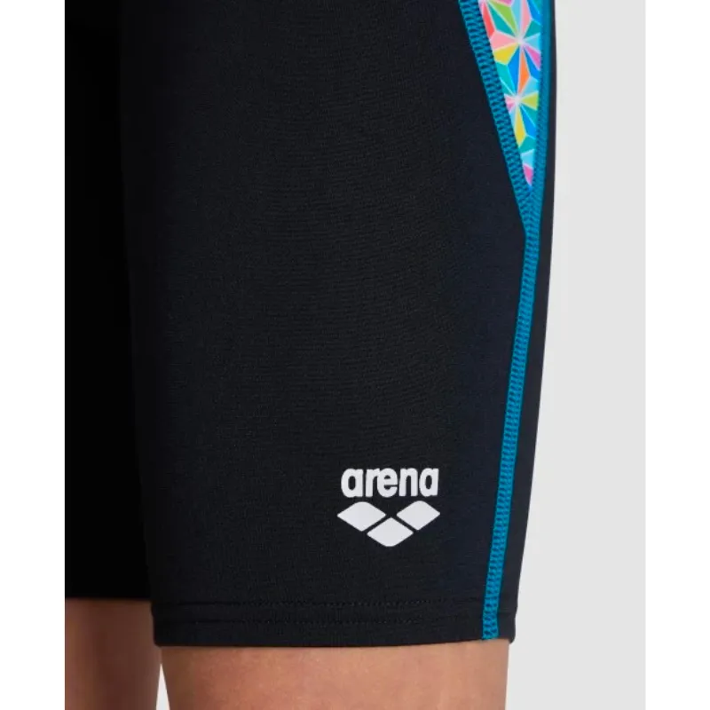 BOYS' ARENA SWIM JAMMER STARFISH PRINT - BLACK/WHITE MULTI