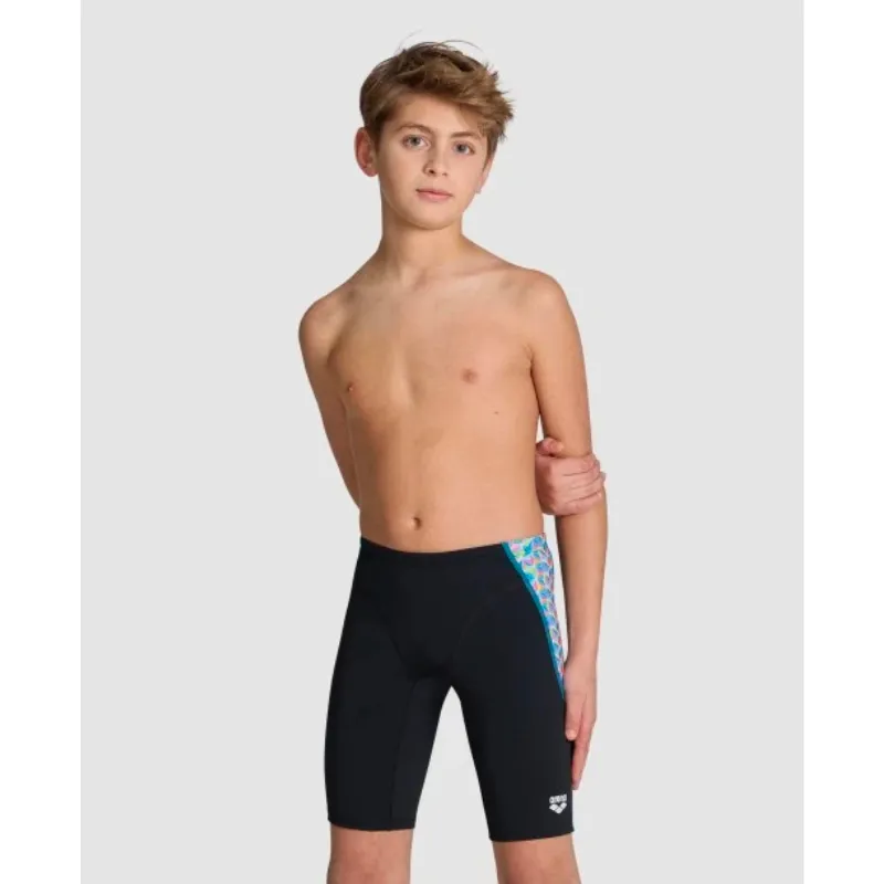 BOYS' ARENA SWIM JAMMER STARFISH PRINT - BLACK/WHITE MULTI