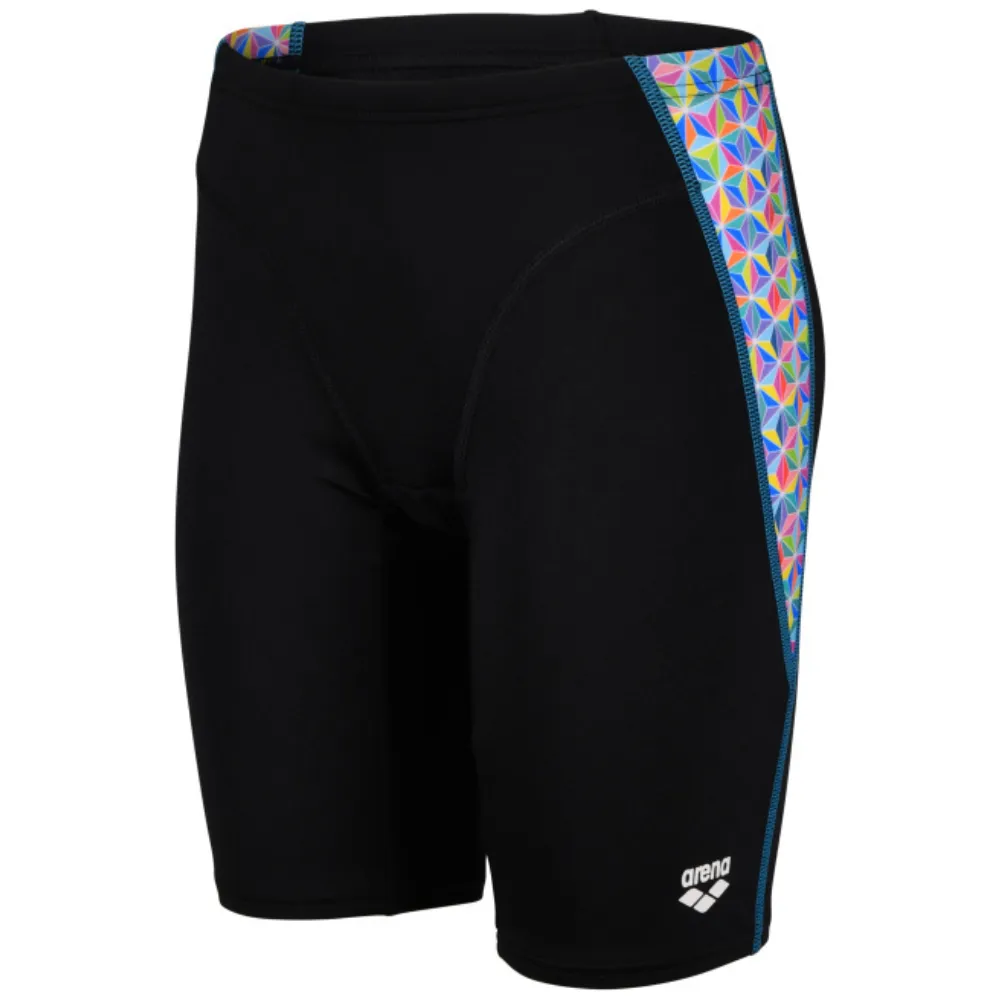 BOYS' ARENA SWIM JAMMER STARFISH PRINT - BLACK/WHITE MULTI