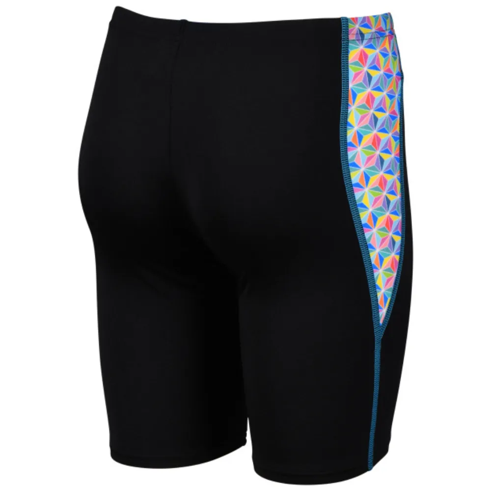BOYS' ARENA SWIM JAMMER STARFISH PRINT - BLACK/WHITE MULTI