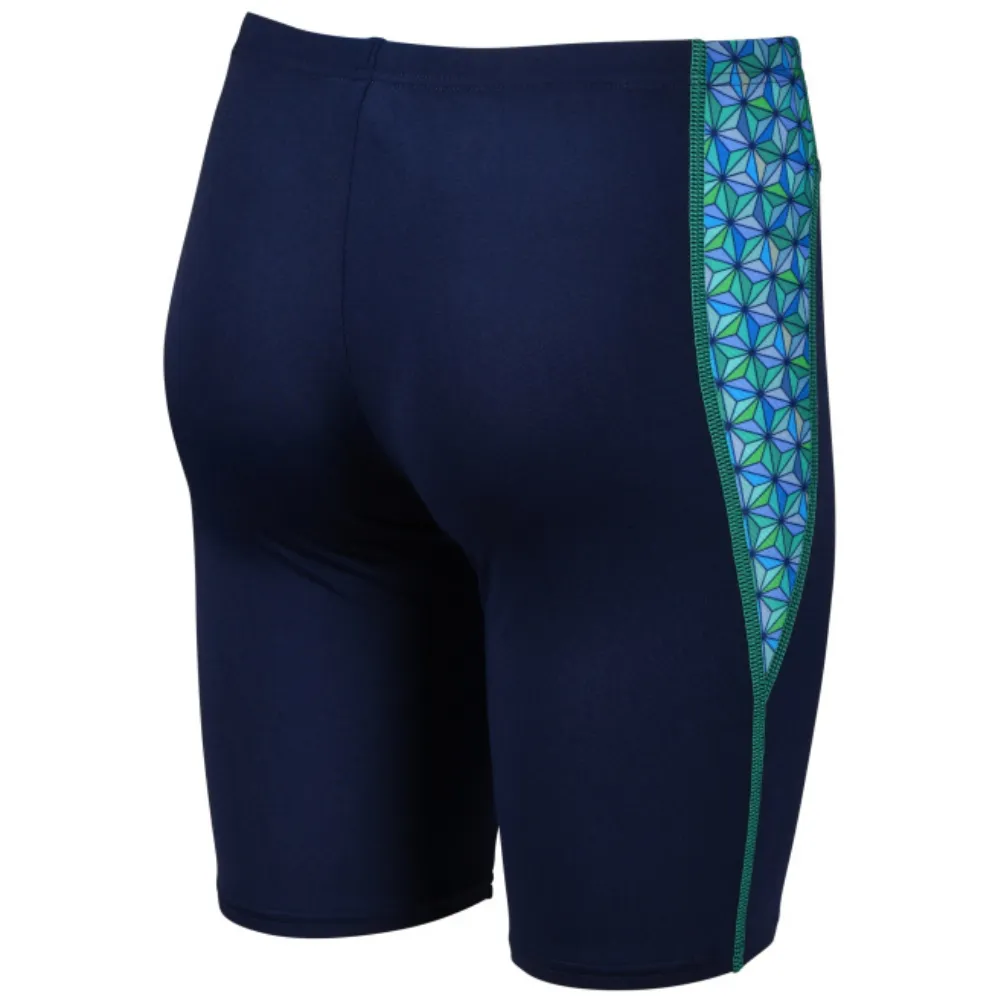 BOYS' ARENA SWIM JAMMER STARFISH PRINT - NAVY/TURQUOISE MULTI