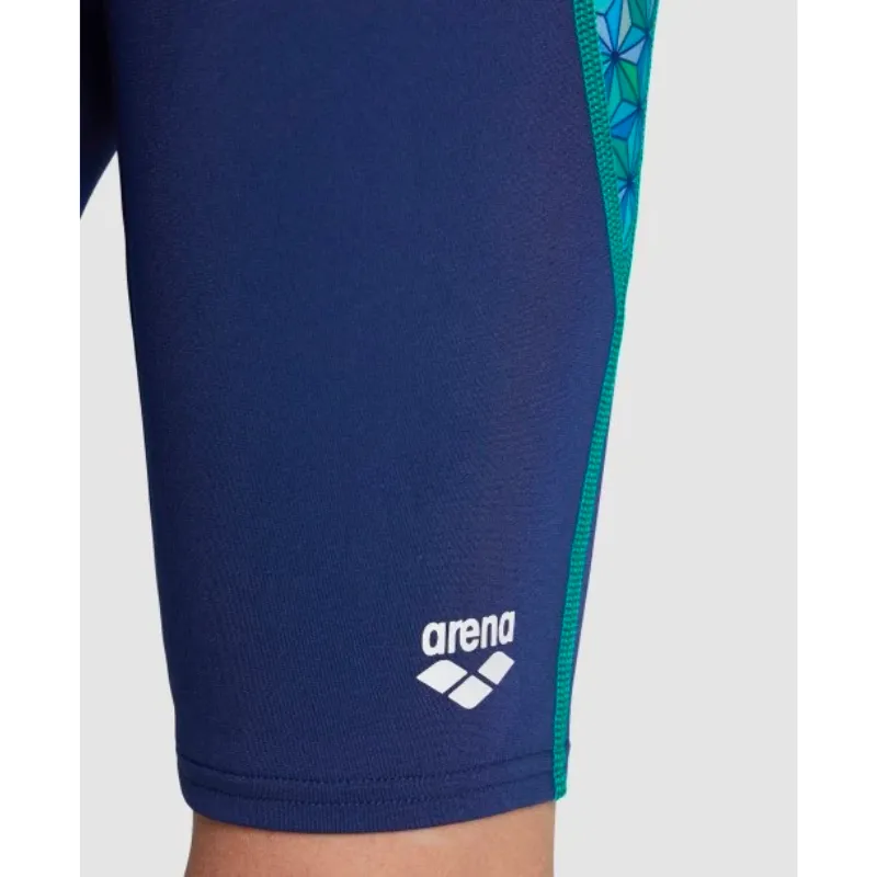 BOYS' ARENA SWIM JAMMER STARFISH PRINT - NAVY/TURQUOISE MULTI