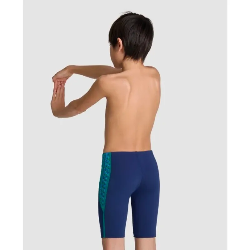 BOYS' ARENA SWIM JAMMER STARFISH PRINT - NAVY/TURQUOISE MULTI