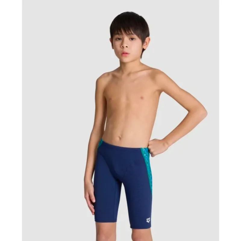 BOYS' ARENA SWIM JAMMER STARFISH PRINT - NAVY/TURQUOISE MULTI