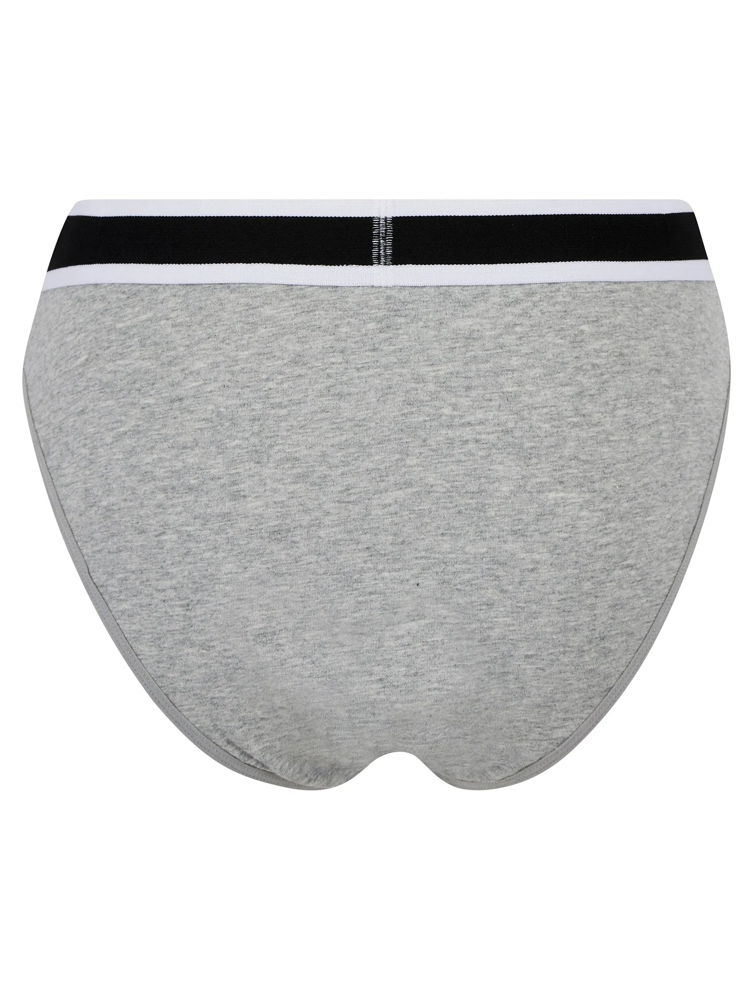 Fran (5 Pack) Cotton Assorted Briefs in Bright White / Jet Black / Light Grey Marl - Tokyo Laundry