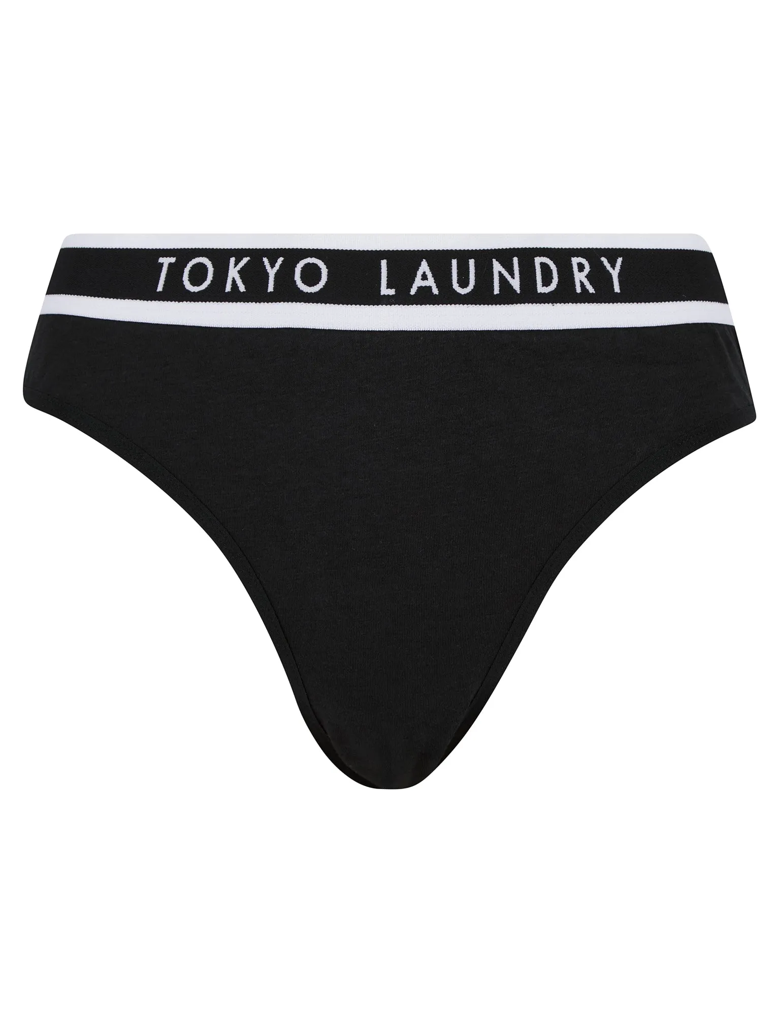 Fran (5 Pack) Cotton Assorted Briefs in Jet Black / Smoke Gray / Fairy Wren / Light Grey Marl / Deep Sea Coral - Tokyo Laundry