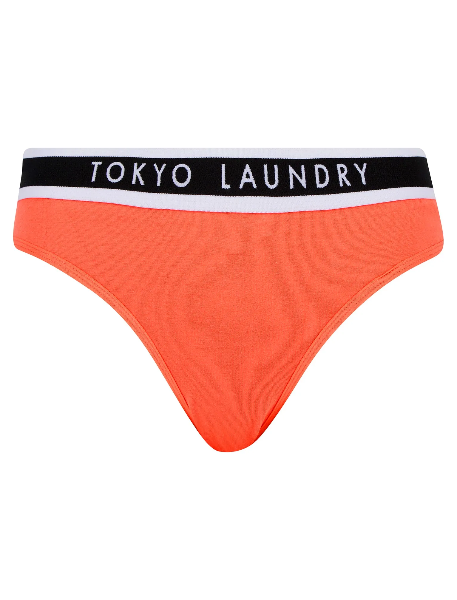 Fran (5 Pack) Cotton Assorted Briefs in Jet Black / Smoke Gray / Fairy Wren / Light Grey Marl / Deep Sea Coral - Tokyo Laundry