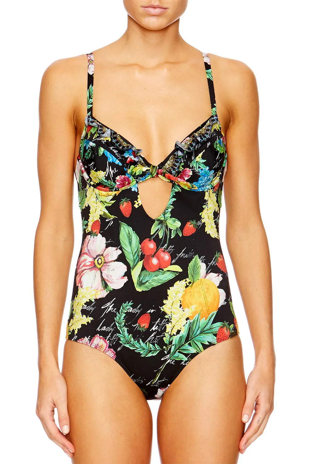 FRILL TAB TIE ONE PIECE CALL ME CARMEN