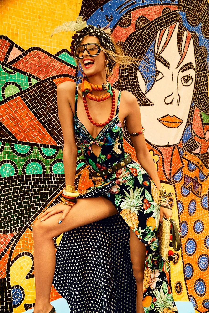 FRILL TAB TIE ONE PIECE CALL ME CARMEN