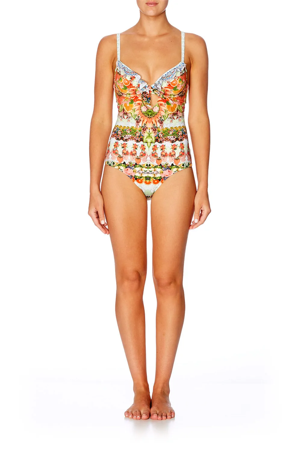 FRILL TAB TIE ONE PIECE SAMBA SALADA