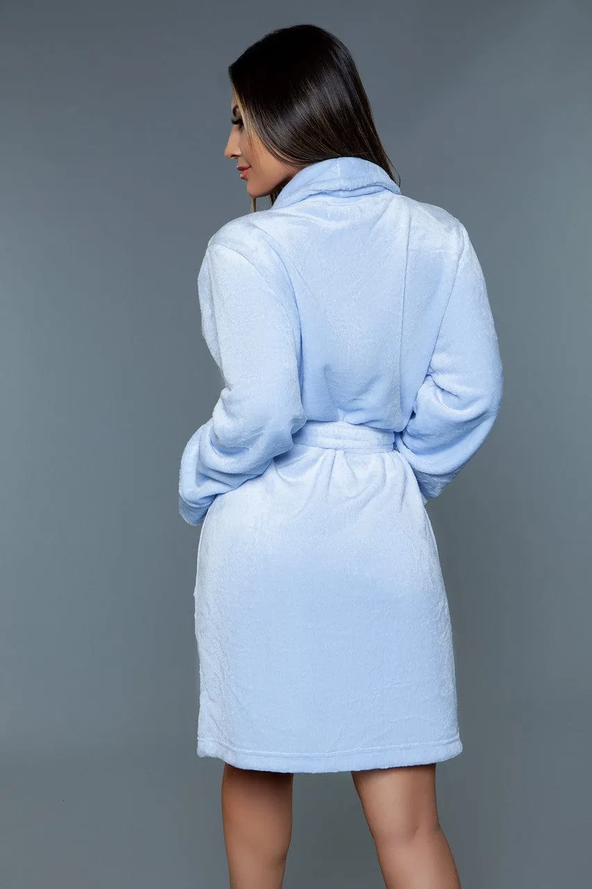 Geovan Plush Robe Light Blue