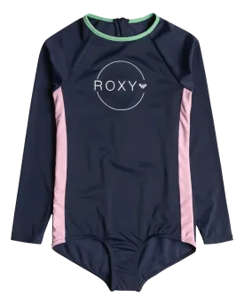 Girls Ilacabo Long Sleeve Swimsuit in Naval Academy