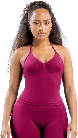 Impact Longline Strappy Top Women Halter Tops Workout Tank Compression Gym Fitness