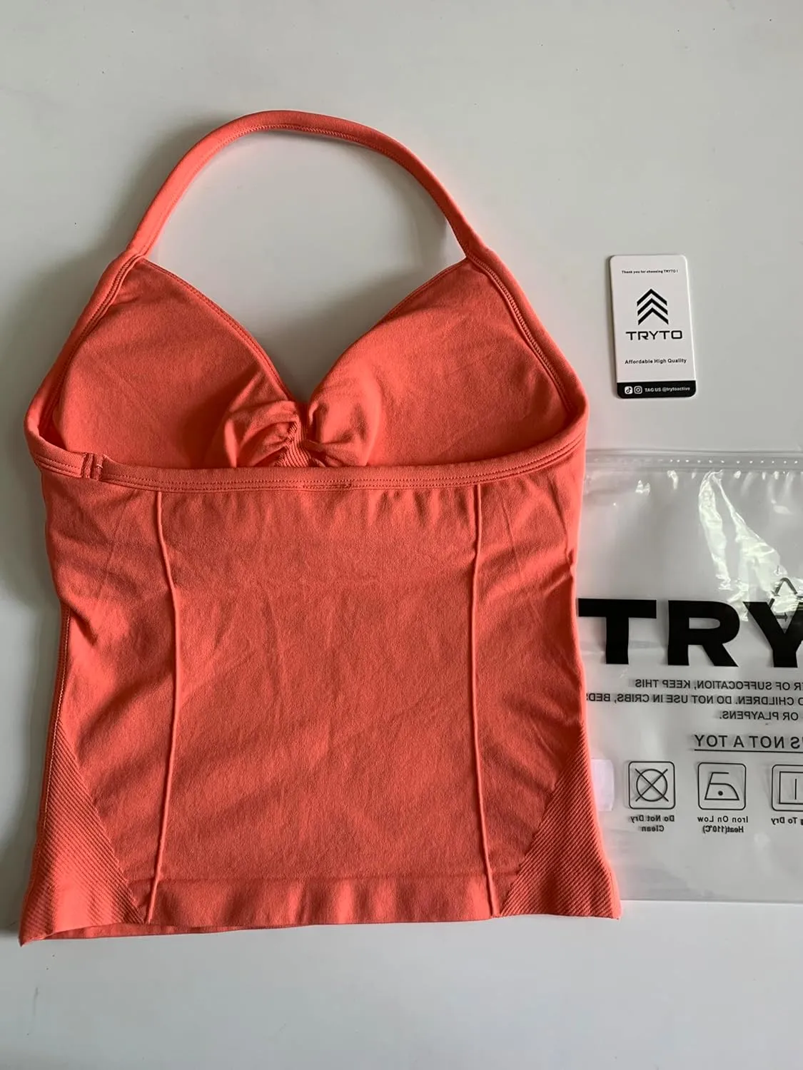 Impact Longline Strappy Top Women Halter Tops Workout Tank Compression Gym Fitness