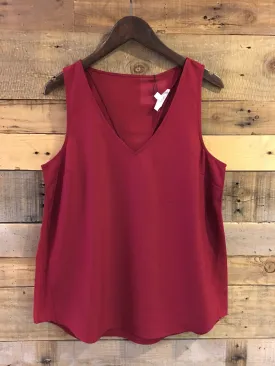 Jack BBD Sersen Tank in Rhubarb Maroon