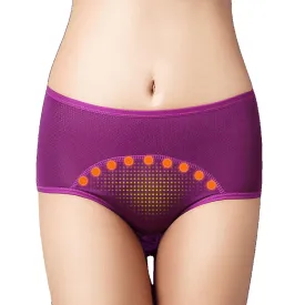 Lady Menstrual Period Breathable Panties Holes Briefs Leakproof Underwear Cotton Soft Solid Mid-Waist Women Plus Size