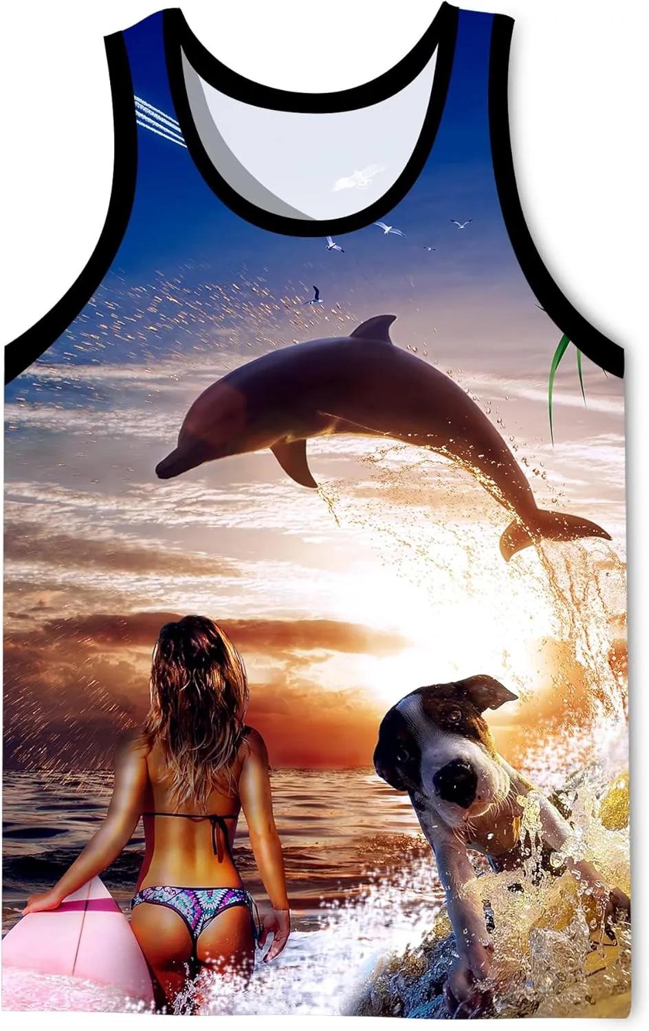 LAIDIPAS Men's 3D Tank Tops Summer Casual Novelty Sleeveless Shirt Unisex Colorful Graphics Top Tees Shirt