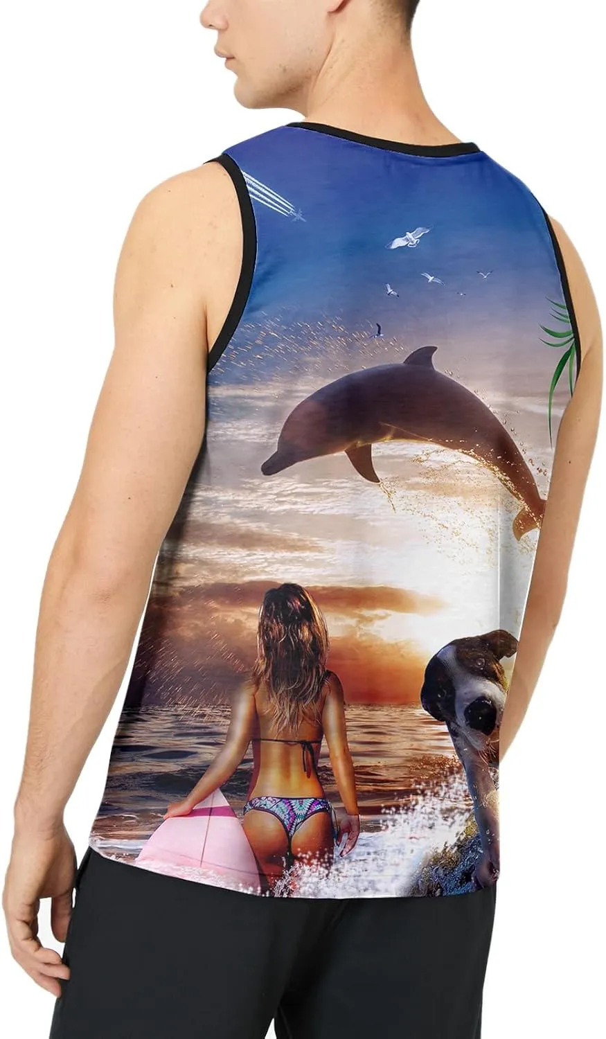 LAIDIPAS Men's 3D Tank Tops Summer Casual Novelty Sleeveless Shirt Unisex Colorful Graphics Top Tees Shirt