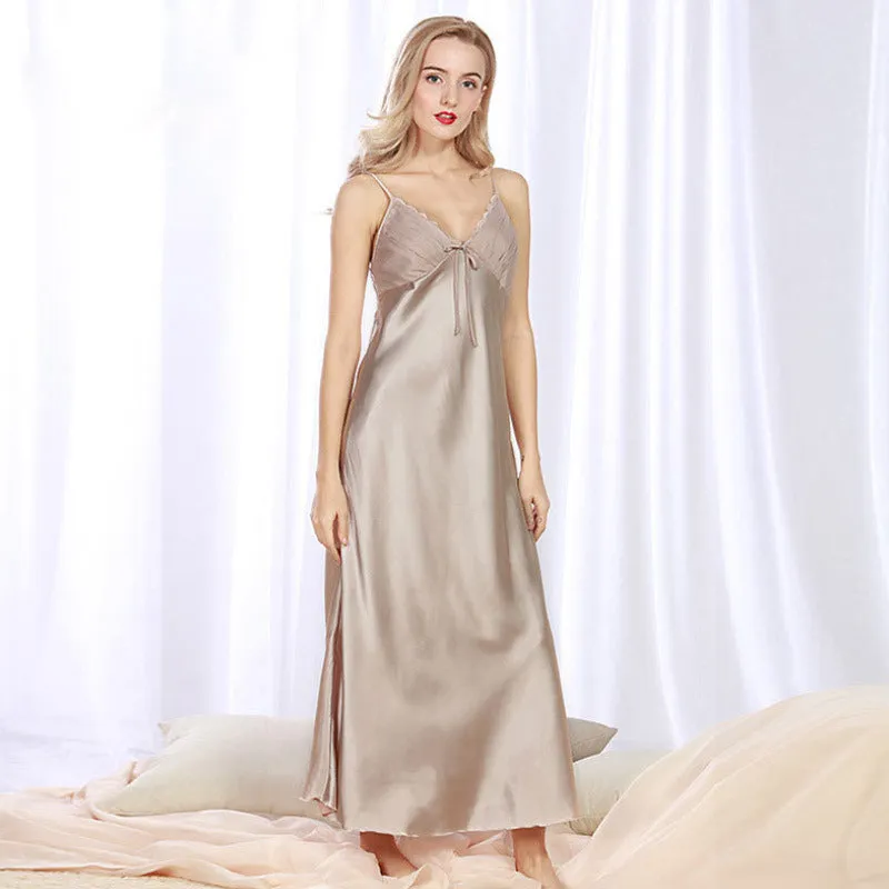 Lovely Long Satin Night Dress in Plus Sizes, too!