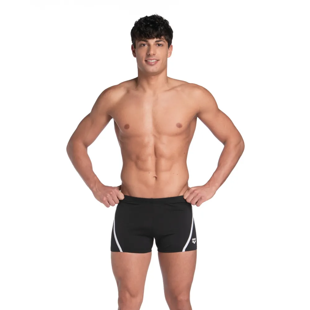 MEN'S ARENA PRO_FILE SWIM SHORTS - BLACK/WHITE