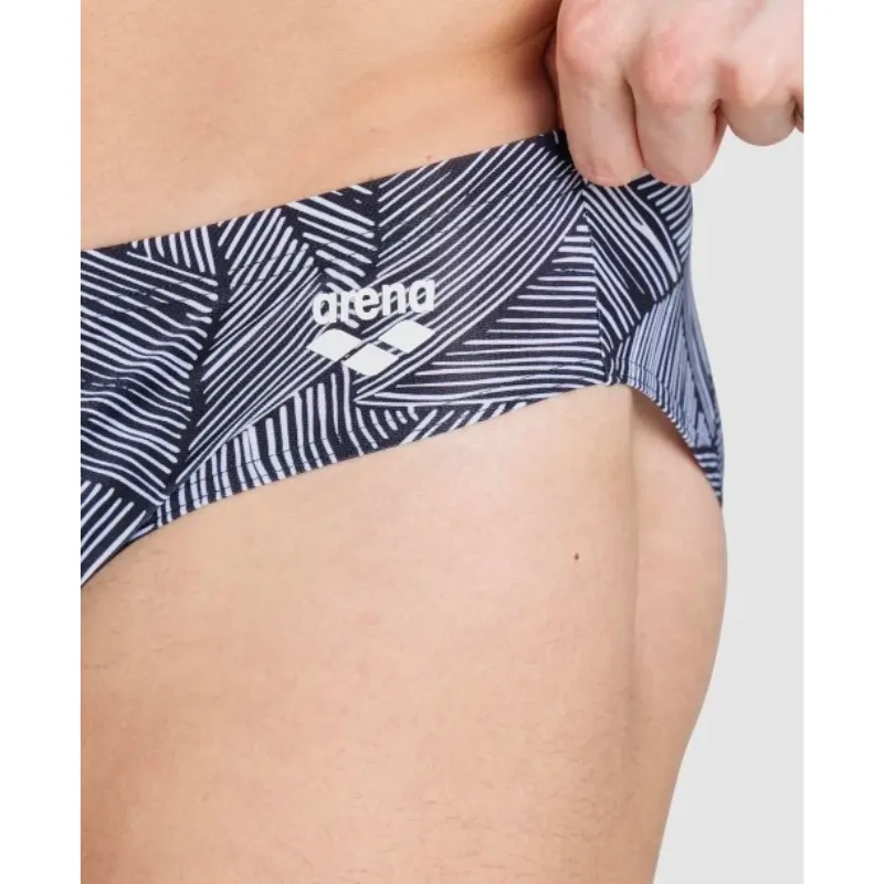 MEN'S ARENA SWIM BRIEF OVERVIEW PRINT - WHITE/MULTI