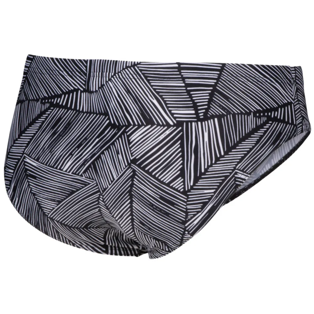 MEN'S ARENA SWIM BRIEF OVERVIEW PRINT - WHITE/MULTI