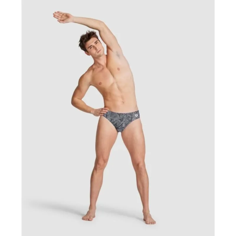 MEN'S ARENA SWIM BRIEF OVERVIEW PRINT - WHITE/MULTI