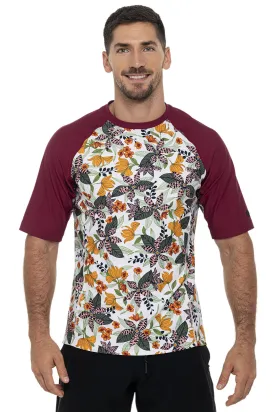 Men's Hightide Short Sleeve Swim Shirt  |  Apricot Crush Floral Paradise