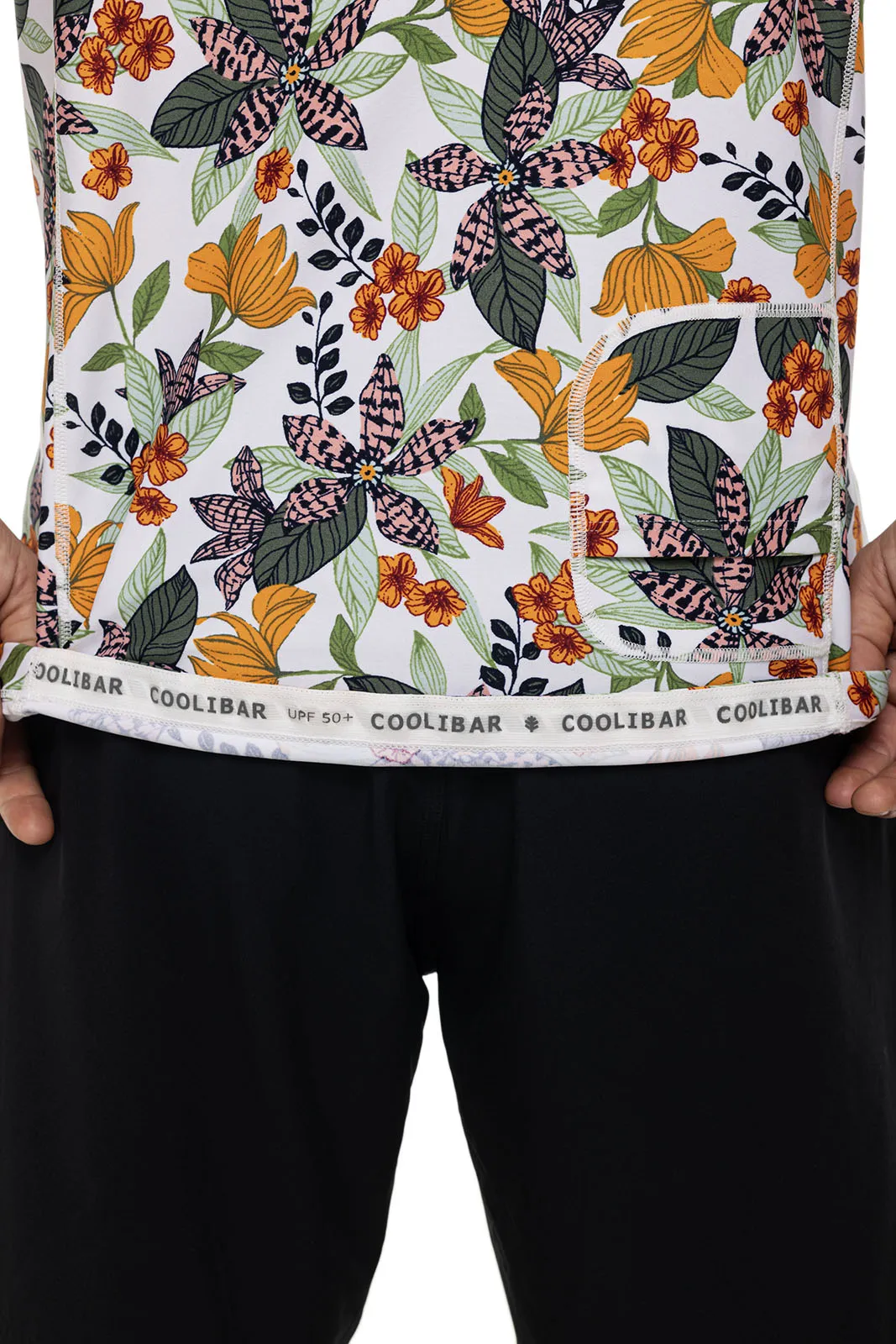 Men's Hightide Short Sleeve Swim Shirt  |  Apricot Crush Floral Paradise