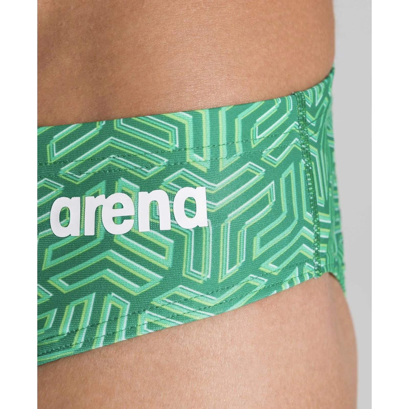 MEN'S KIKKO BRIEF - BLACK/MULTI GREEN