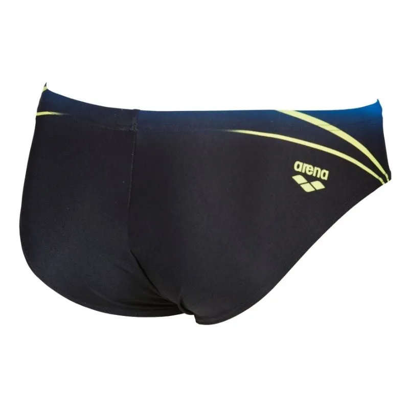 MEN'S ONE PLACED PRINT BRIEF - BLACK/BLUE