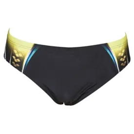 MEN'S ONE PLACED PRINT BRIEF - BLACK/GREEN