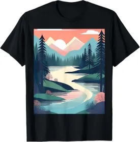 Minimalist mountain landscape T-Shirt