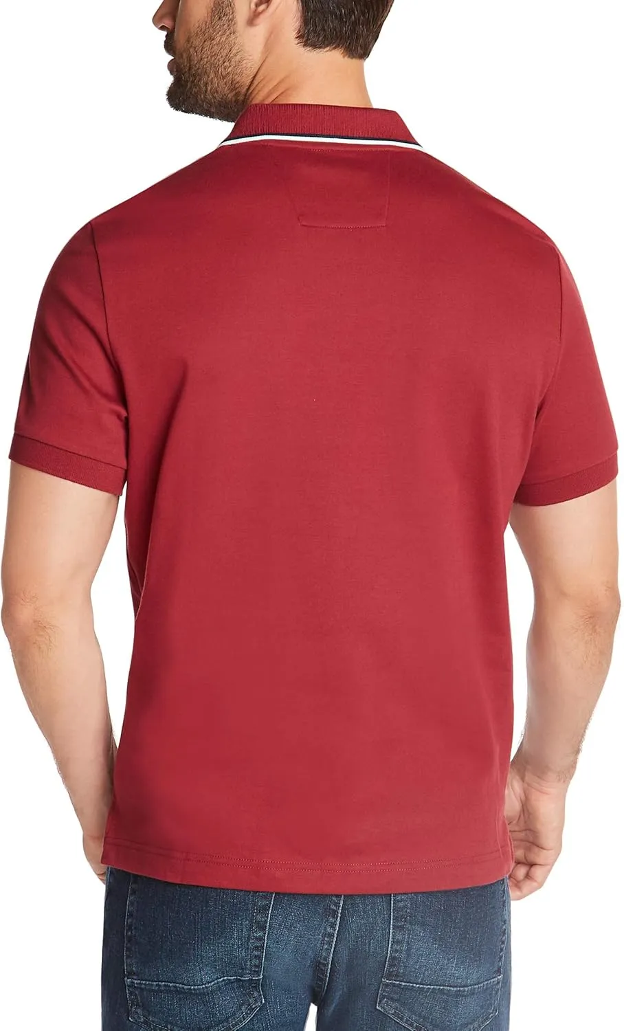 Nautica Men's Classic Fit Short Sleeve Dual Tipped Collar Polo Shirt