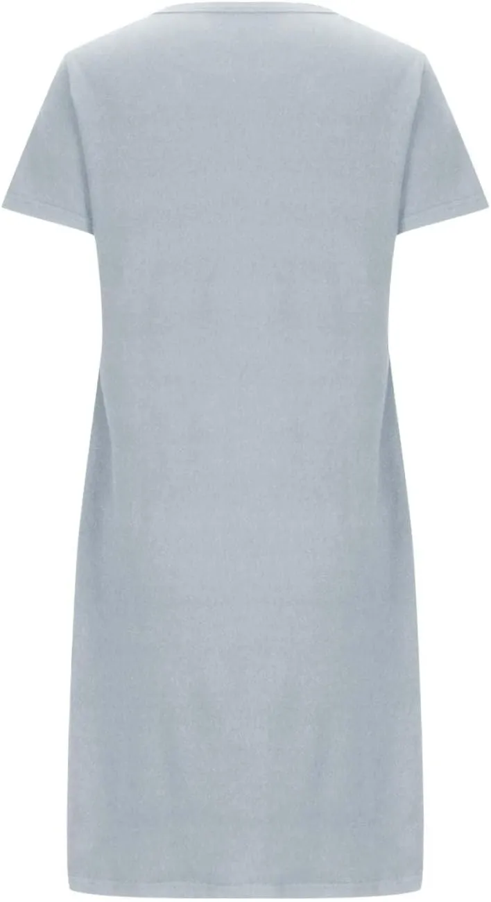 Nightgowns for Womens Short Sleeve Graphic Sleep Tees Pullover Night Shirts Sleep Shirt Soft Feather T Shirt Dresses