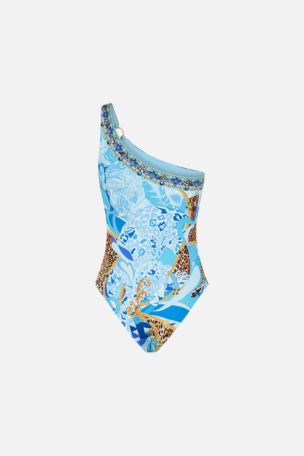 ONE SHOULDER ONE PIECE SKY CHEETAH