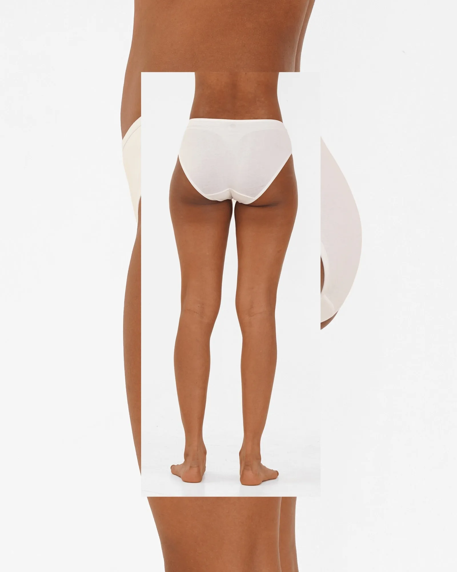 Organic Cotton Hipsters- White (Pack of 3)