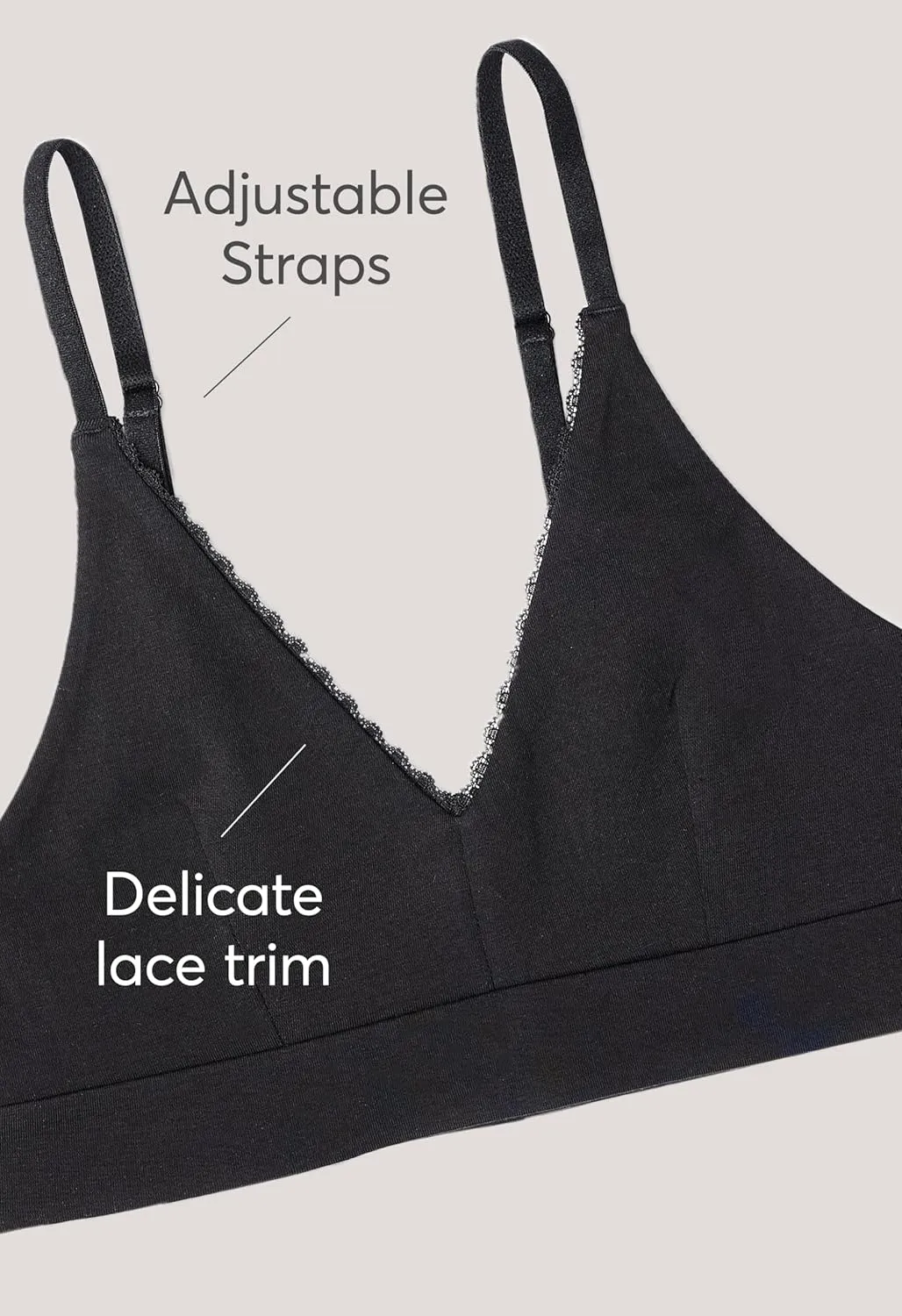 Pact Women's Organic Cotton Pretty Plunge Bralette