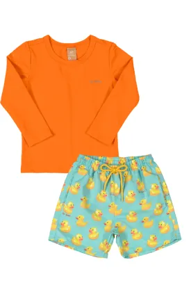 Rubber Ducky Swim Shorts & UV Tee