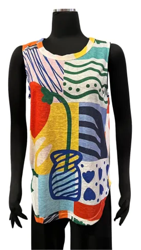 Shana 25125V Vase Pattern Tank Top