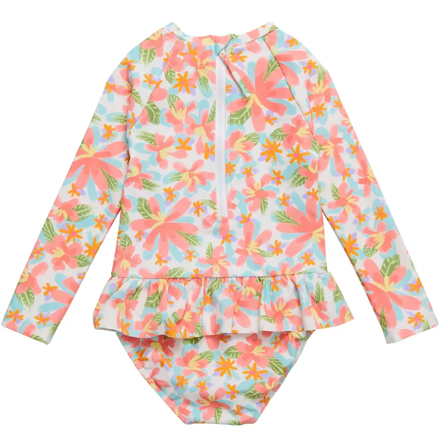 Snapper Rock Hawaiian Luau Sustainable Long Sleeve Surf Suit G60037L