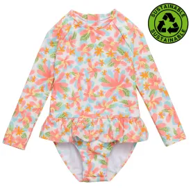 Snapper Rock Hawaiian Luau Sustainable Long Sleeve Surf Suit G60037L