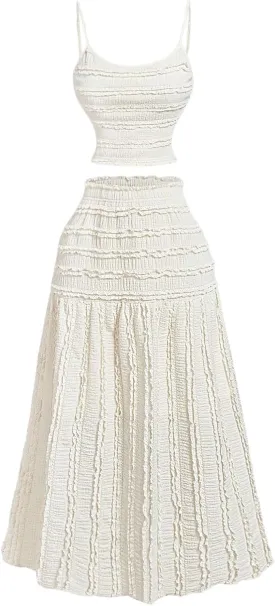 SOLY HUX Women's Summer Camisole and Long Skirts 2 Piece Skirt Set Beach Vacation Outfits