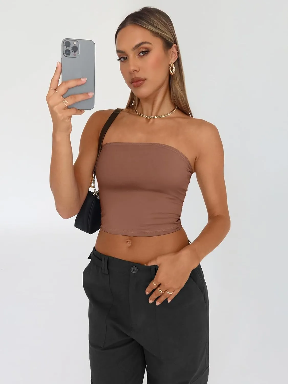 Trendy Queen Womens 3 Pack Tube Tops Crop Going Out Strapless Basic Backless Bandeau Bra Summer Outfits 2025