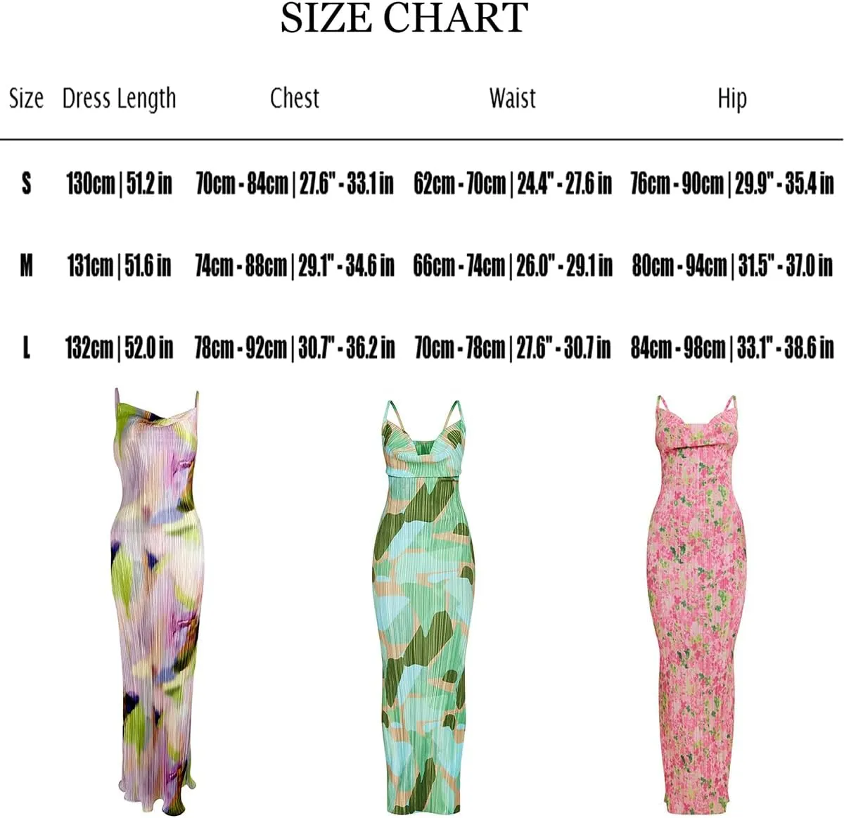 VECVOC Women's Spring Cowl Neck Dress Sexy Strap Shoulder Pleated Maxi Dresses Summer Wedding Guest Dresses