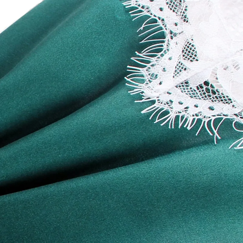 VenusFox Spaghetti Strap Lace Sexy Top   Shorts Pajamas Set