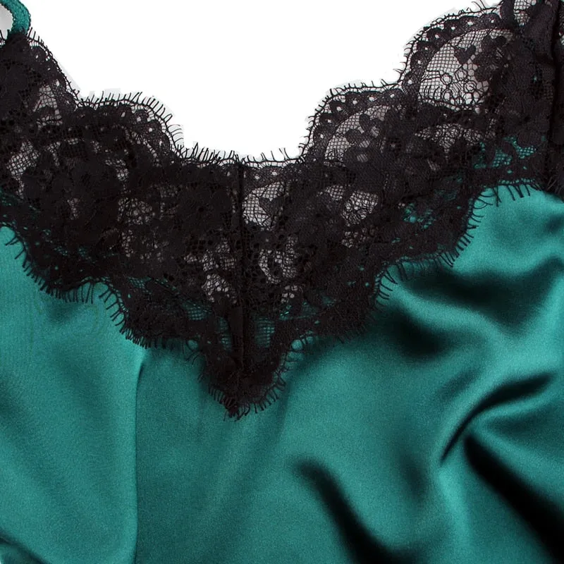 VenusFox Spaghetti Strap Lace Sexy Top   Shorts Pajamas Set